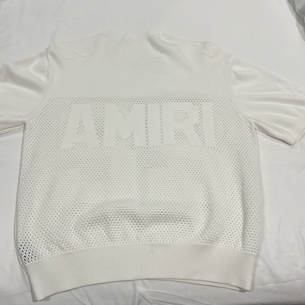 Amiri white knit 22 shirt